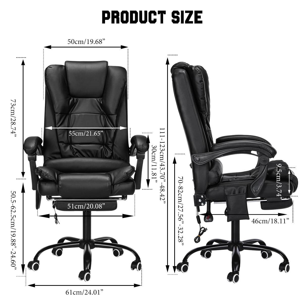 Computer Office Chair Gaming Home Leather Executive Swivel Massage Gamer Chair Lifting Rotatable Armchair Adjustable Desk Chair