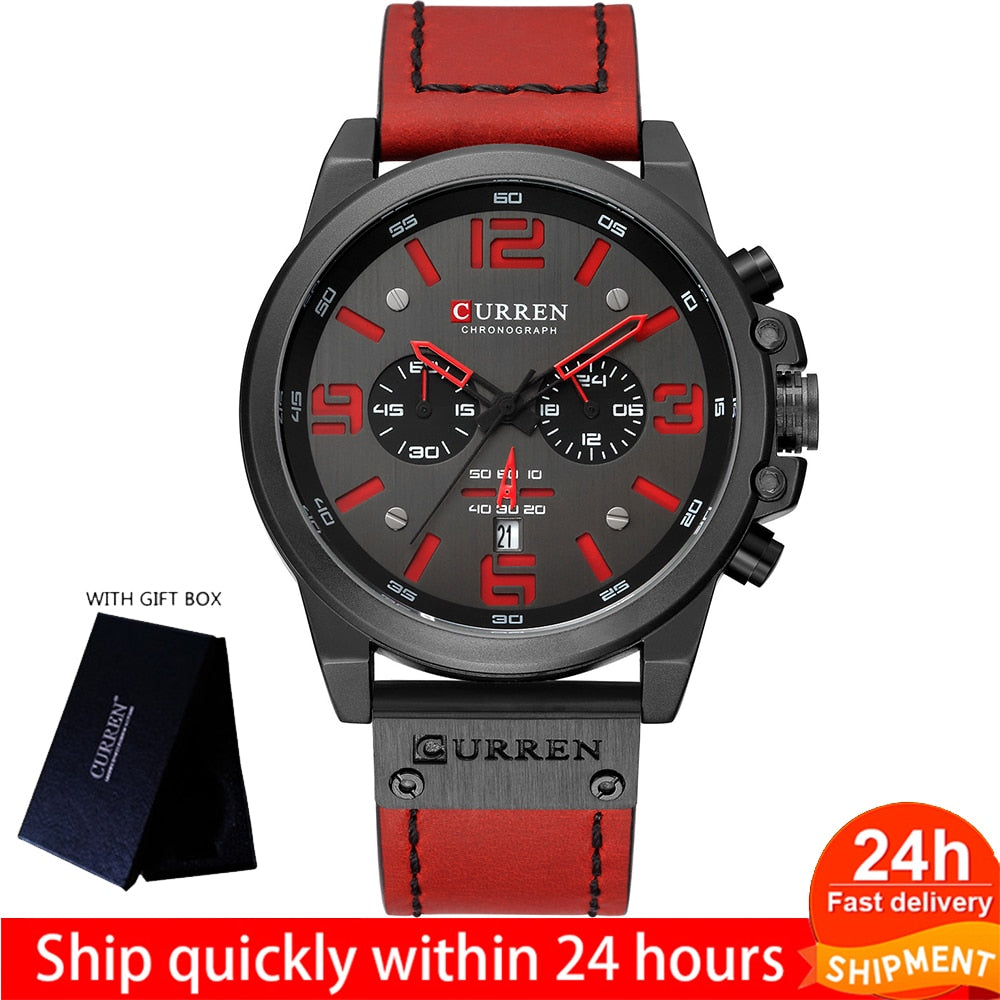 Fashion Classic Chronograph Watch Men Brand Sport CURREN 8314