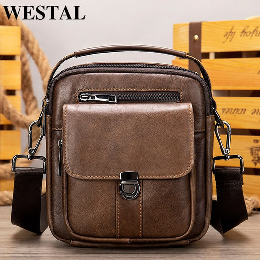 WESTAL Men's Designer Leather Bag, Shoulder/ Handbag for Men