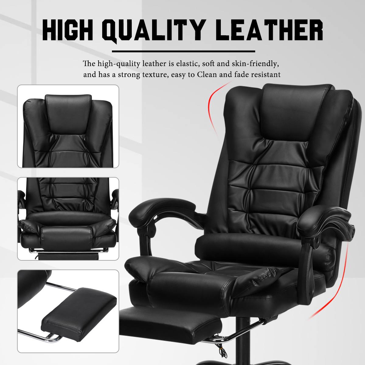 Computer Office Chair Gaming Home Leather Executive Swivel Massage Gamer Chair Lifting Rotatable Armchair Adjustable Desk Chair