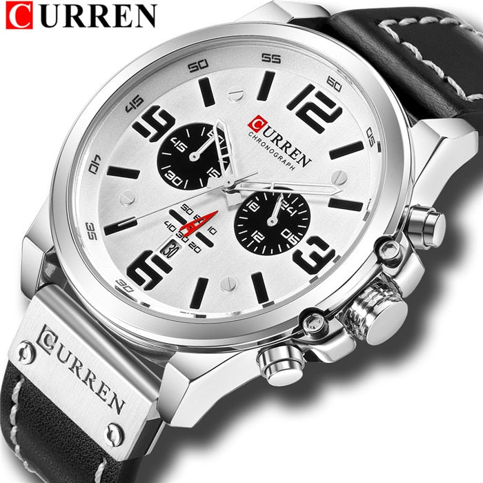 Fashion Classic Chronograph Watch Men Brand Sport CURREN 8314