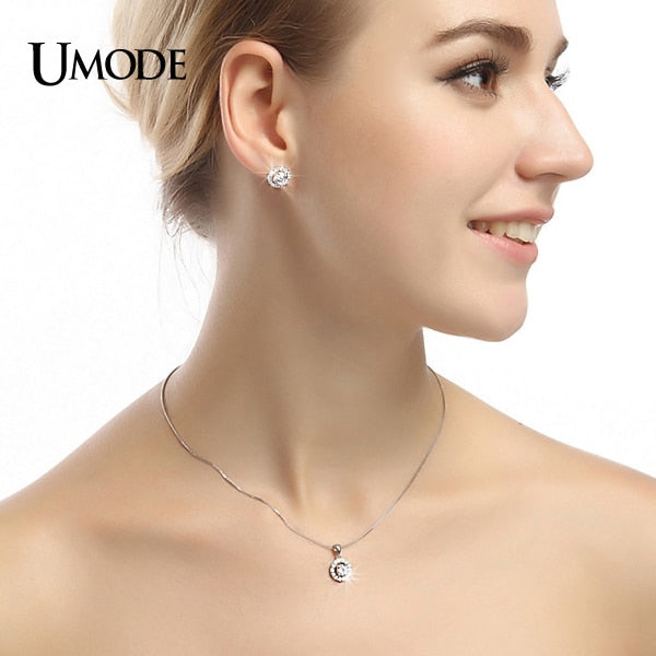 Top Quality AAA+ CZ Cubic Zirconia Round Pendant Necklace