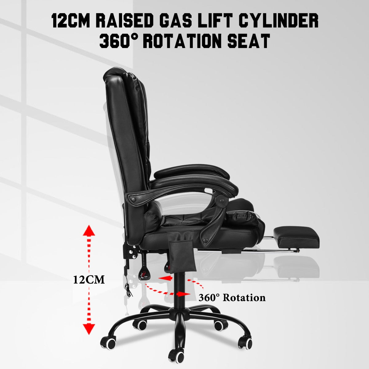 Computer Office Chair Gaming Home Leather Executive Swivel Massage Gamer Chair Lifting Rotatable Armchair Adjustable Desk Chair