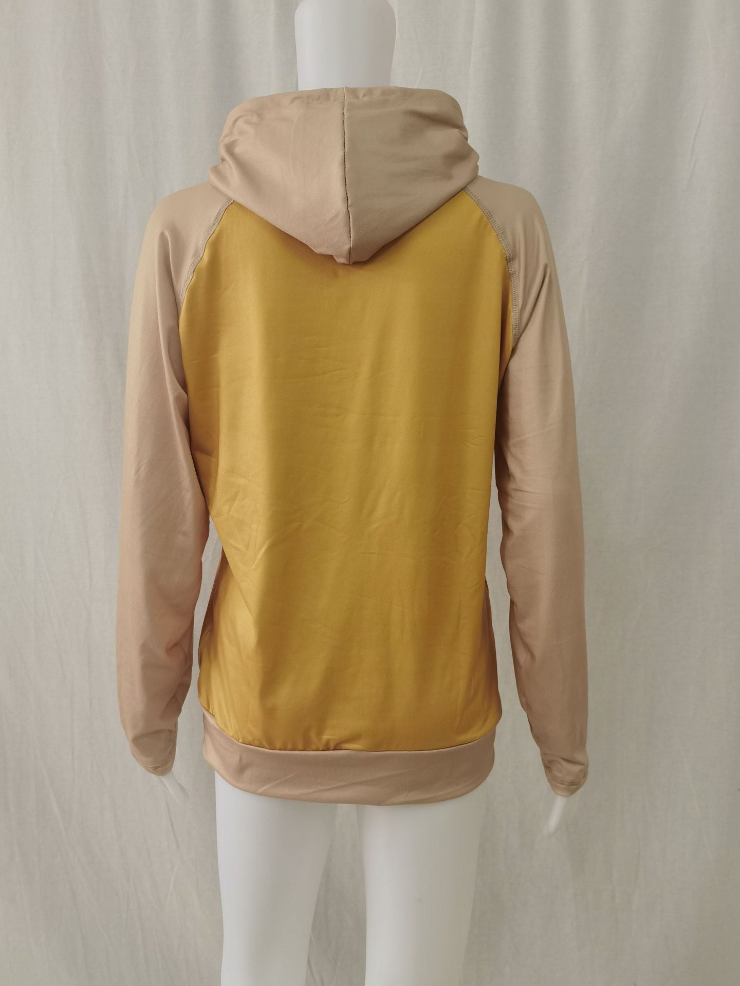 Hooded Pullover Color Matching Casual Women's Sweater