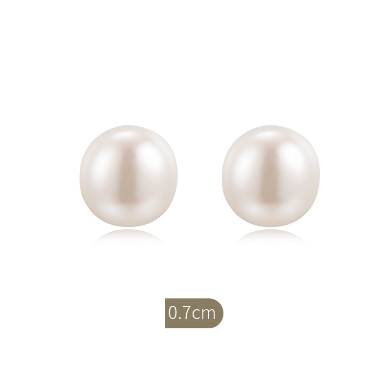 Female Pearl Temperament Hypoallergenic Retro Sterling Silver High-end Non-pierced Earrings