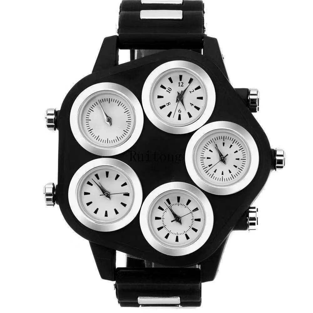 New Personality Big Dial Student Men's Silicone Quartz Trend Men's Watch