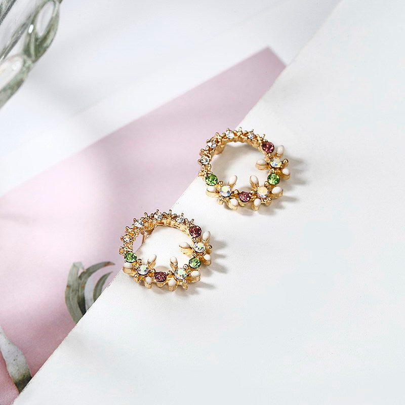 European And American Style Wreath Earrings