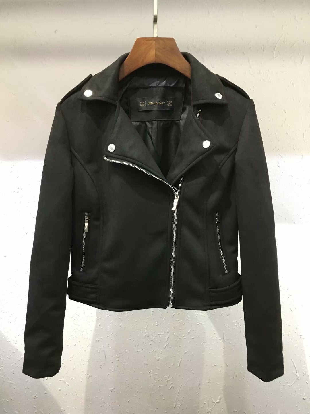 Slim Short Leather Jacket Deerskin Women