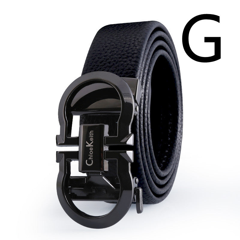 Men's New Leather Belt With Automatic Buckle