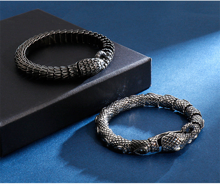 Stainless Steel Fashion Creative Personality Spirit Snake Bracelet