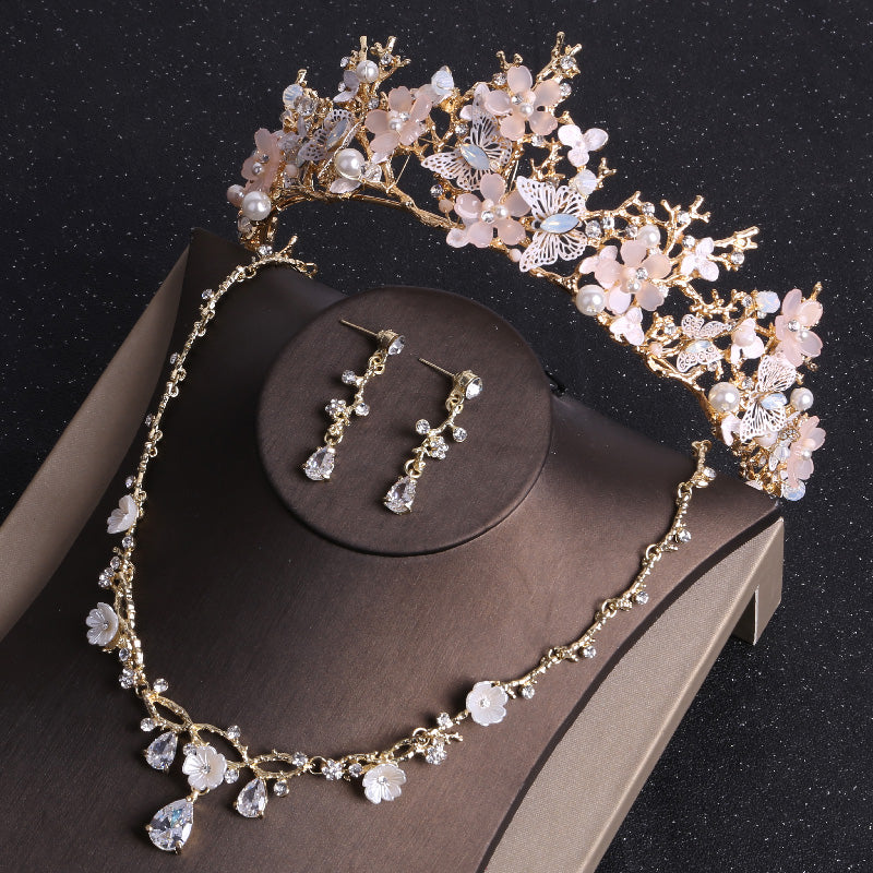 Bridal Wedding Zircon Necklace Earrings Set