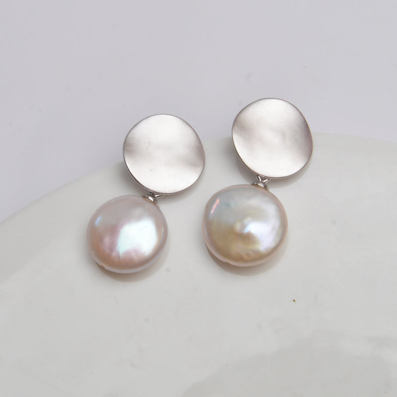 Silver Freshwater Pearl Earrings