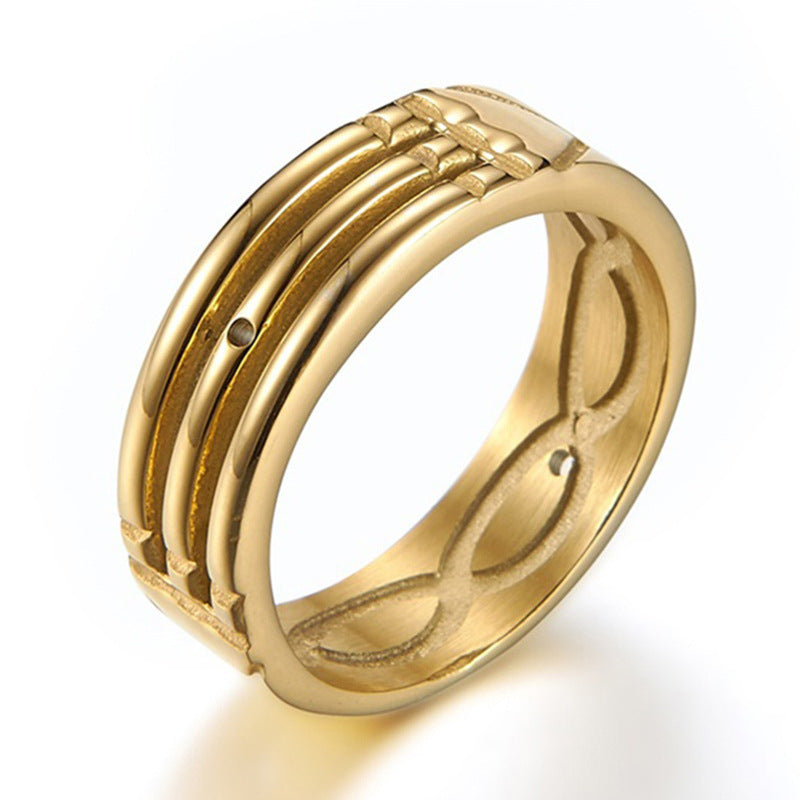 Simple And Fashionable Silver Gold Festive Rings For Men And Women