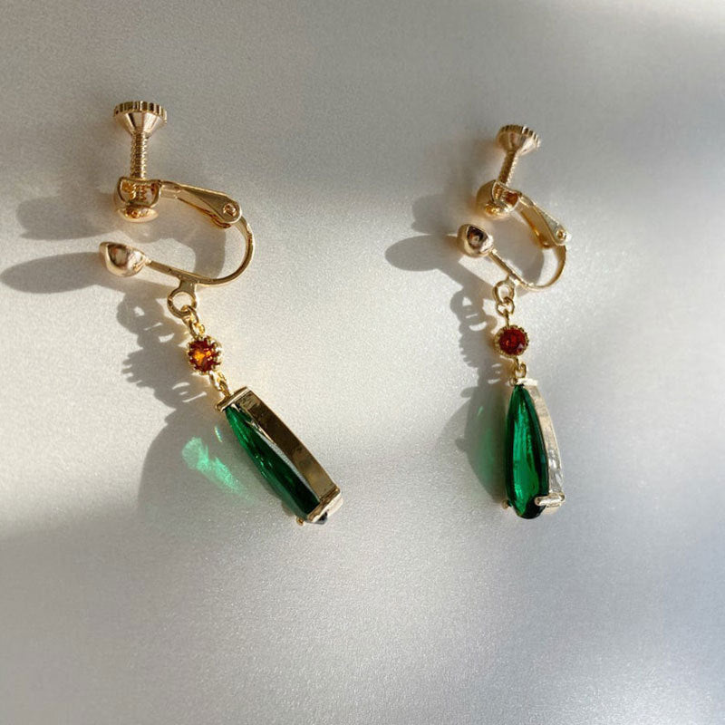 New Fashion Jewelry Alloy Emerald Ear Clip