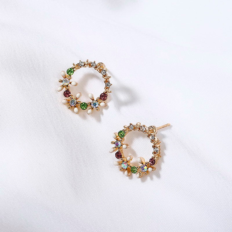 European And American Style Wreath Earrings