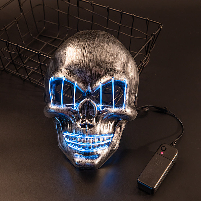 LED Halloween Face Mask Luminous Skull Cold Light Masks Dance Party Bar Disco Mask Accessories Gifts Halloween Masks