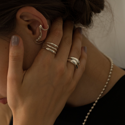 Luxury Pearl Earrings Women Design Sense Gold Silver