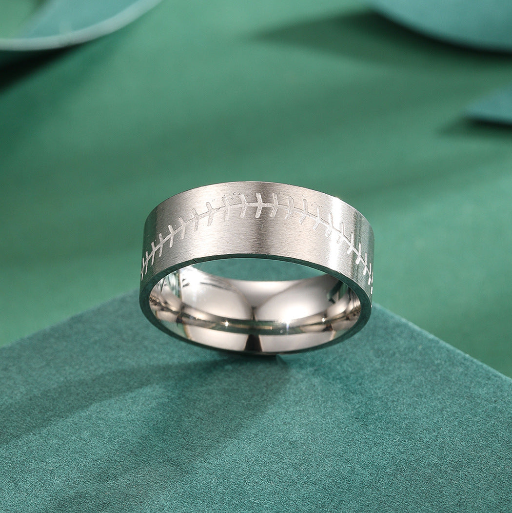 Style Stainless Steel Dopamine Ring Lovers Ring