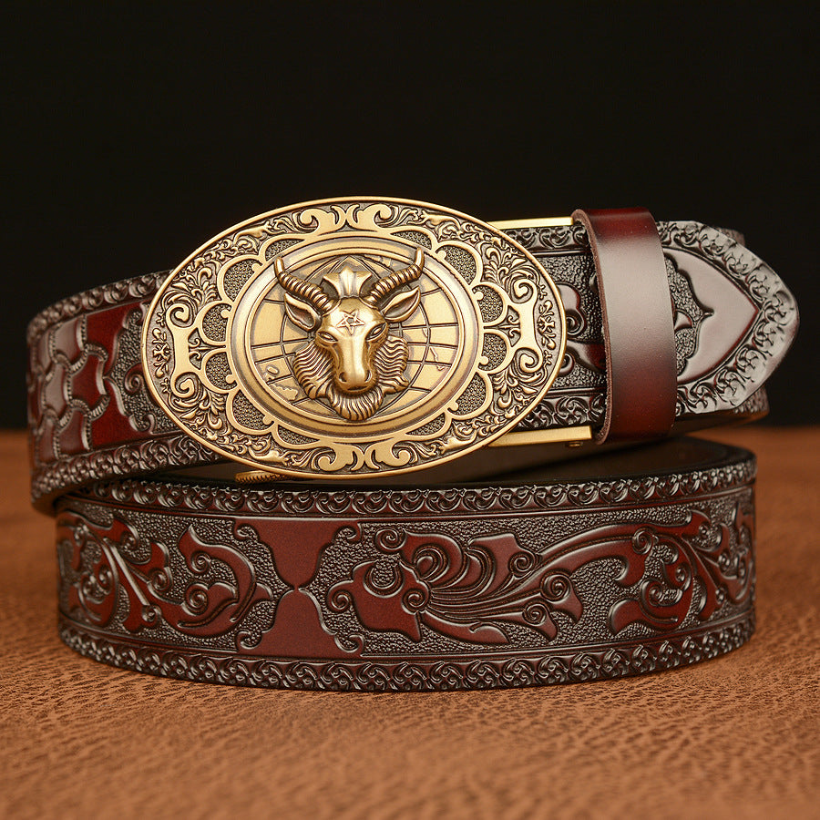 Real Cowhide Casual Jeans Belt