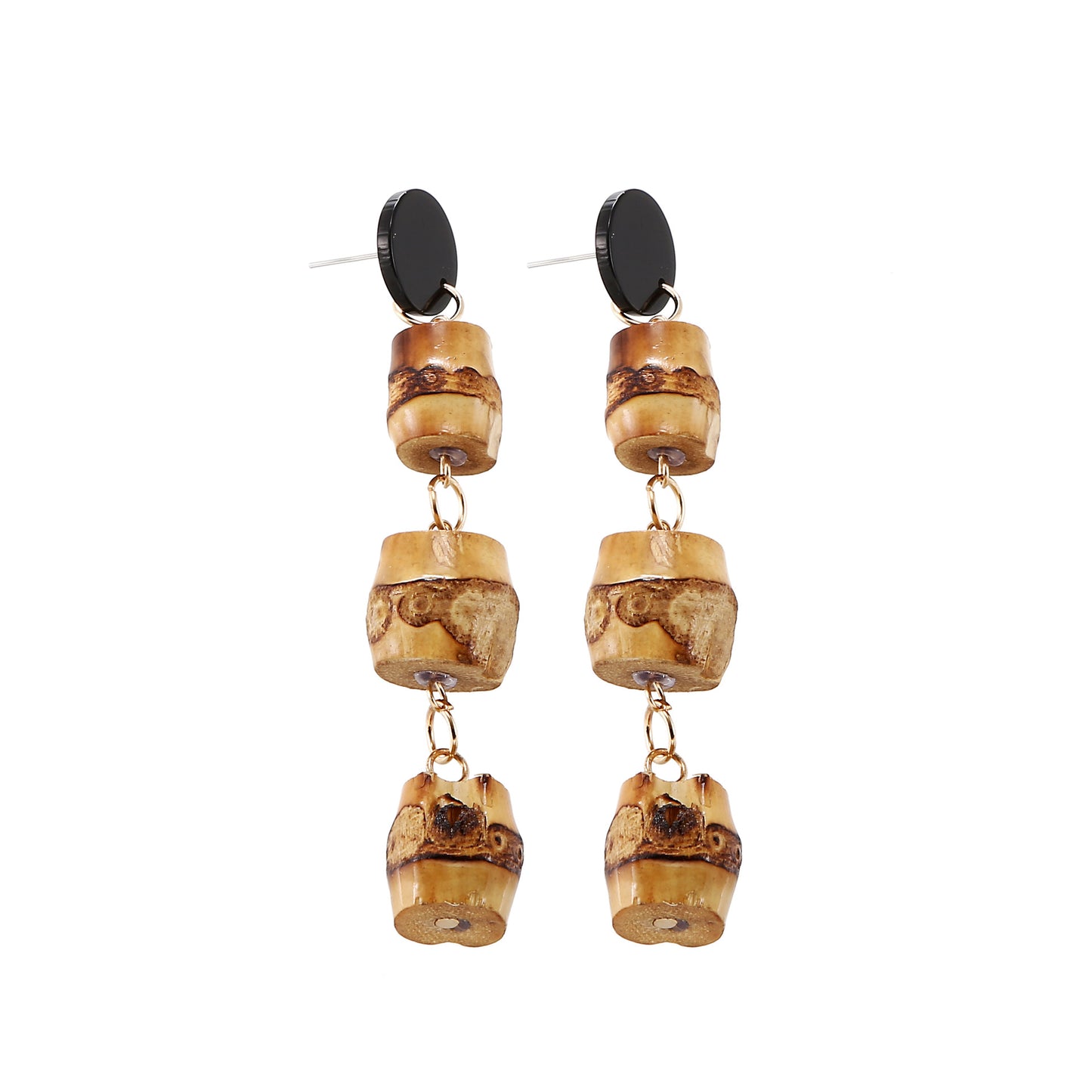 European And American New Popular Natural Bamboo Root Earrings