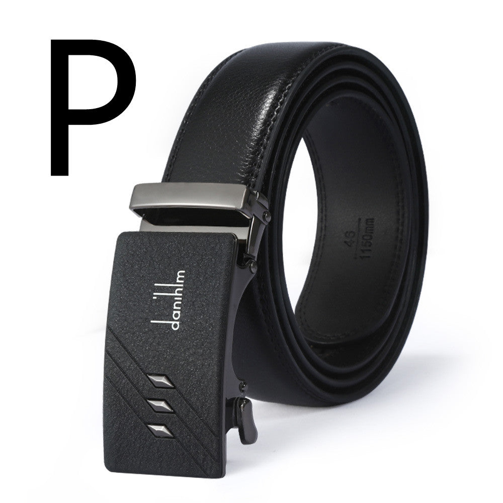 Men's New Leather Belt With Automatic Buckle