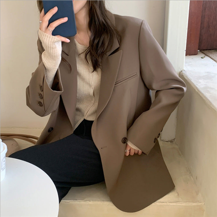 Women's Polyester Loose Fashion Small Suit Jacket