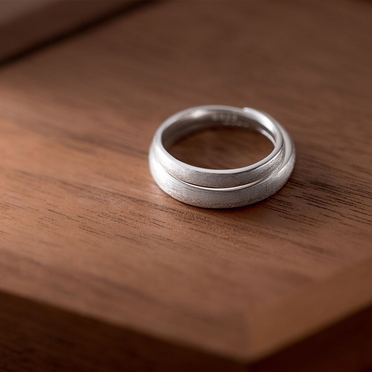 Korean Simple Creative Brushed Frosted Couple Ring