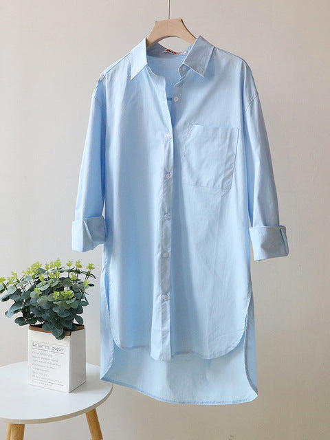 Spring Women's Long Sleeve Shirt Dress Elegant And Beautiful