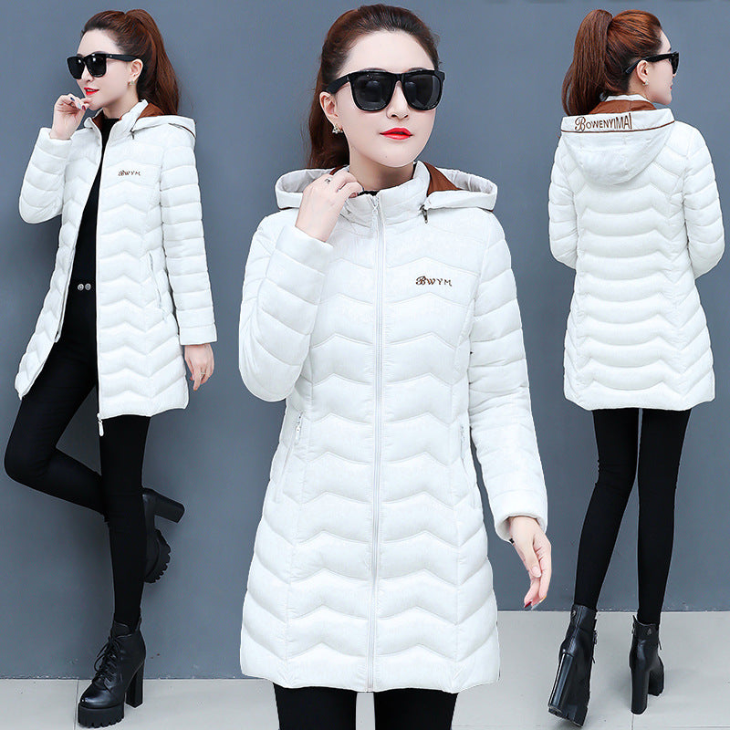 Women's Padded Mid-length Slim Fashion Slim Padded Jacket