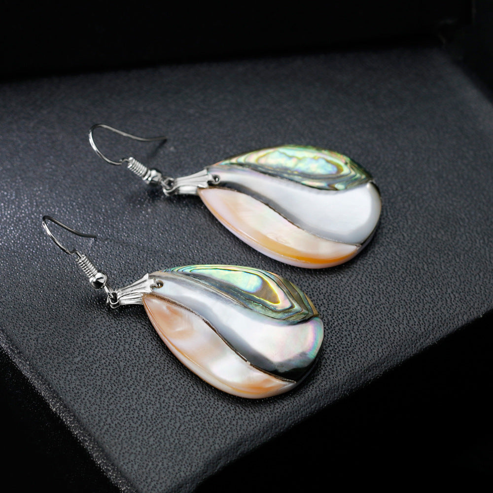 European And American Natural Abalone Shell Series Earrings, Ladies Temperament Earrings