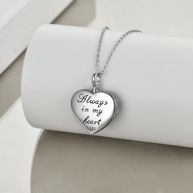 Mother Daughter Necklace sterling silver Love Heart Cremation Urn for Human Ashes Memory Pendant necklace Jewelry