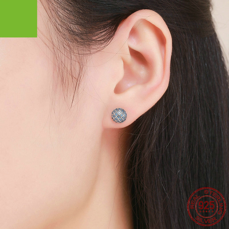 Temperament Zircon Round Earrings