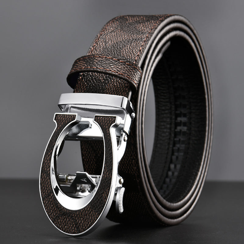 Light Luxury Youth Men's Plaid Belt