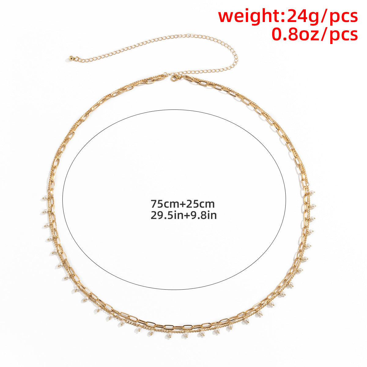 Small Fragrant Temperament Imitation Pearl Waist Chain