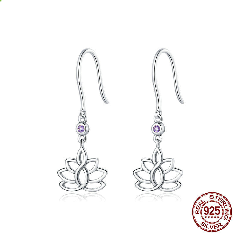 Simple Temperament All-match S925 Anemone Earrings