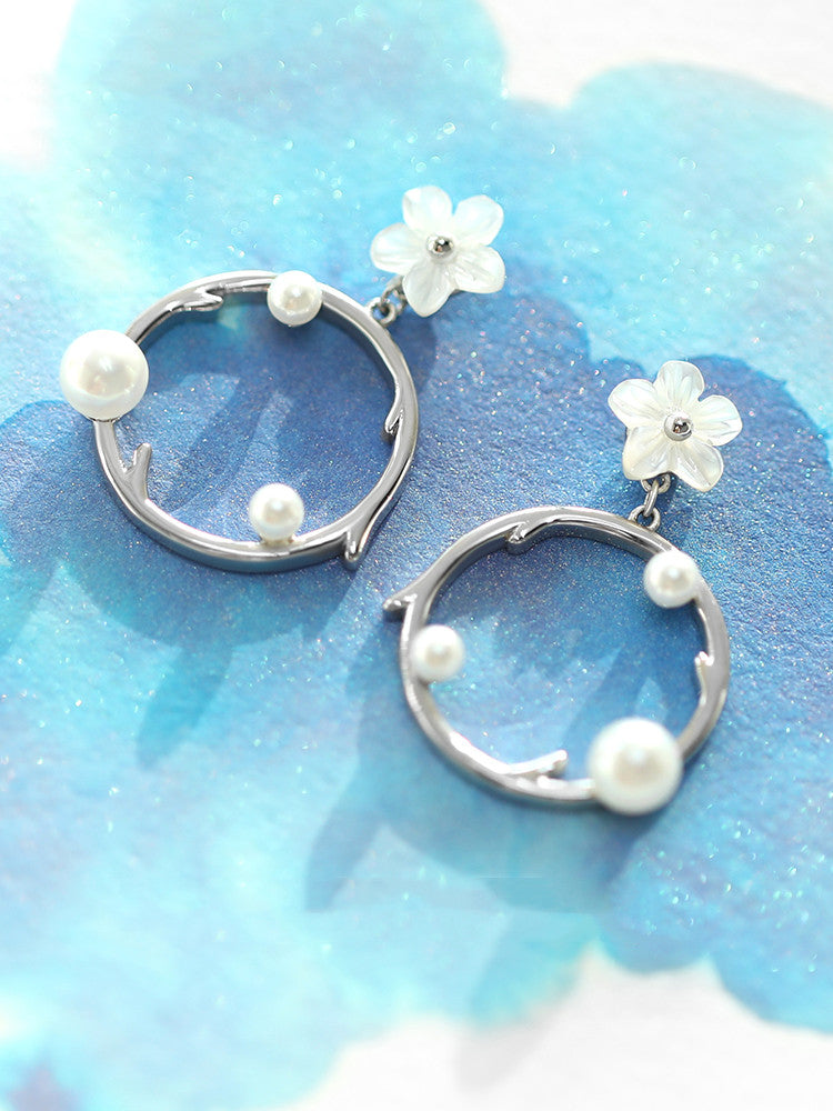 Flower Bud Qiong Branch Stud Earrings Women