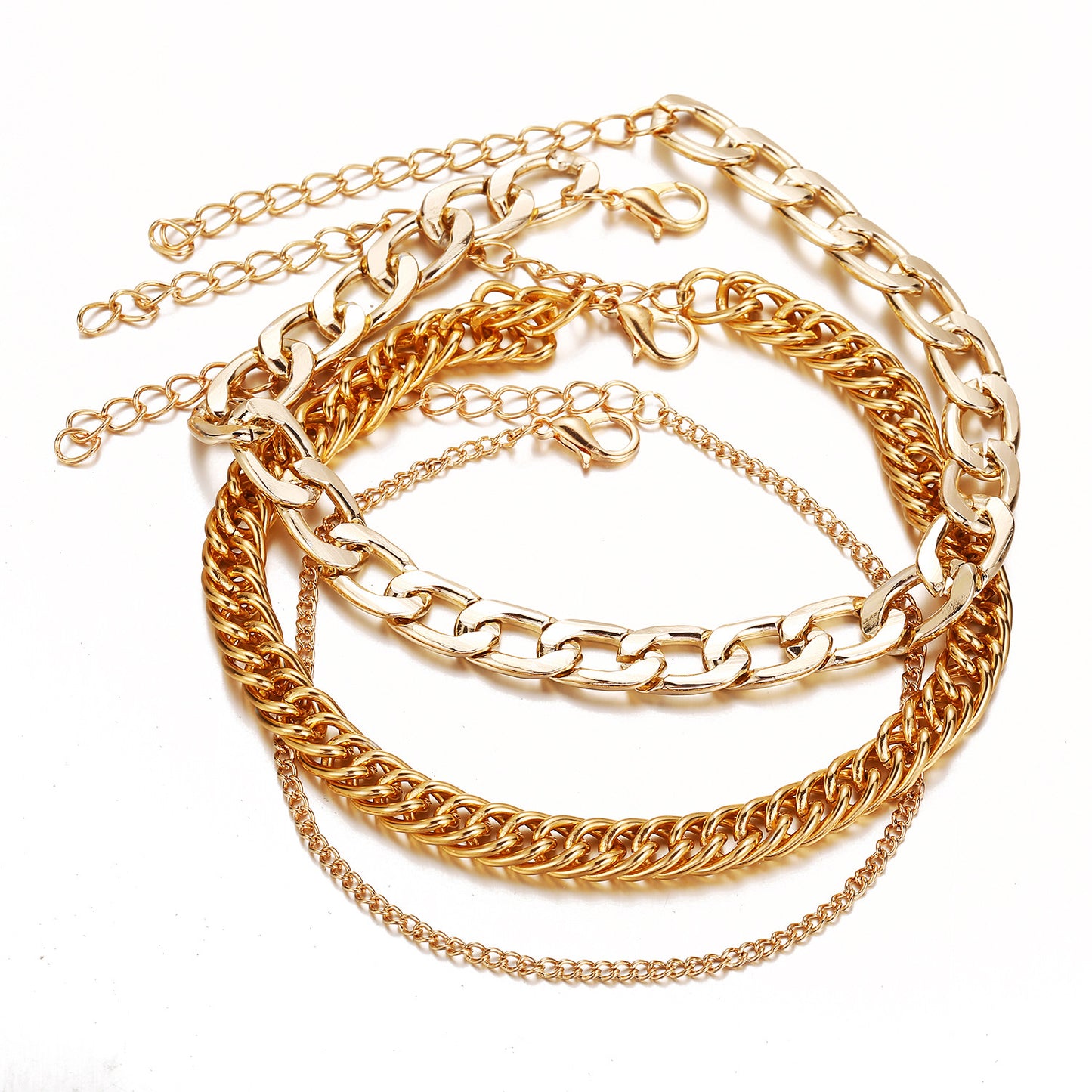 Accessories Creative And Simple Double-layer Diamond-studded Snake Bone Anklet