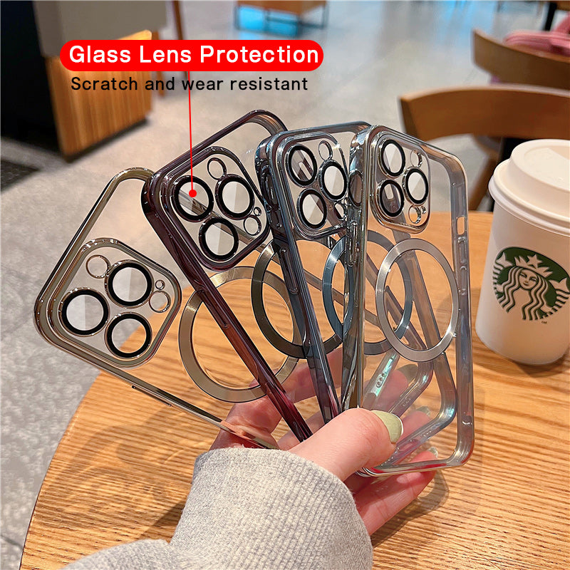Phone Case With Camera Protector Advanced Electroplating Integrated With Lens Protector Phone Case For Iphone12 13promax Simple 11 Soft