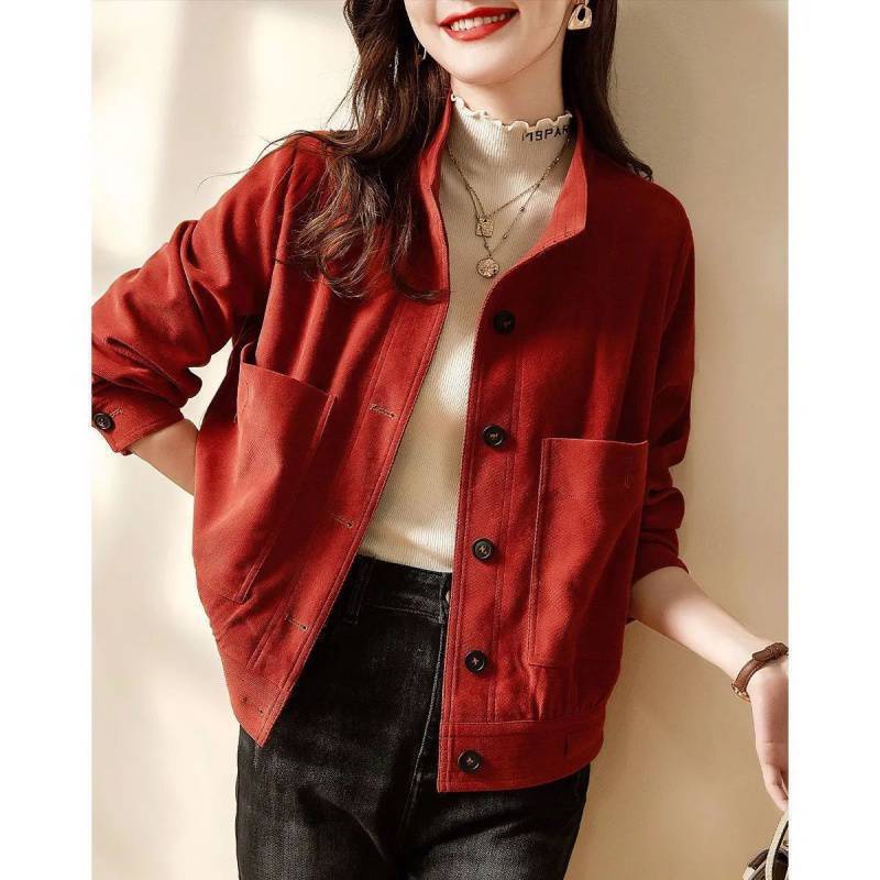 Versatile  Loose And Thin Solid Color Jacket