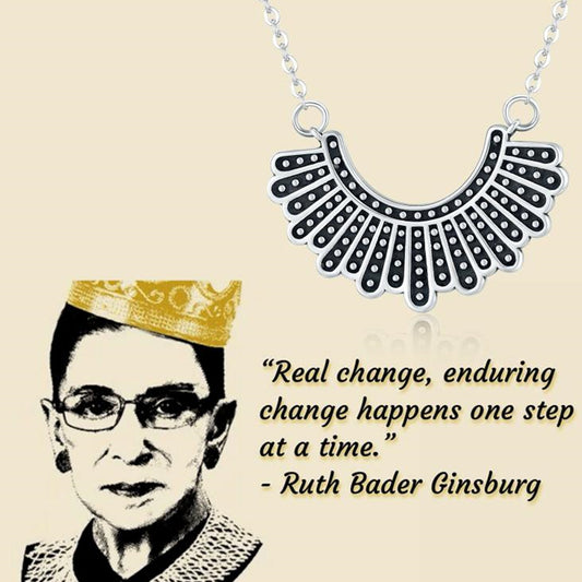 Honor Ruth Bader Ginsburg Memorial Jewelry Dissenting Collar