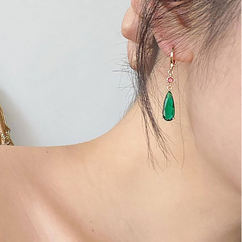 New Fashion Jewelry Alloy Emerald Ear Clip