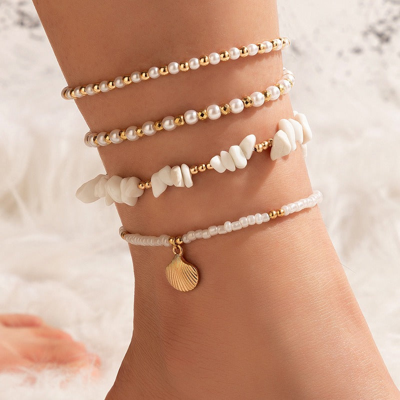 European And American Creative Metal Shell Pendant Starfish Anklet