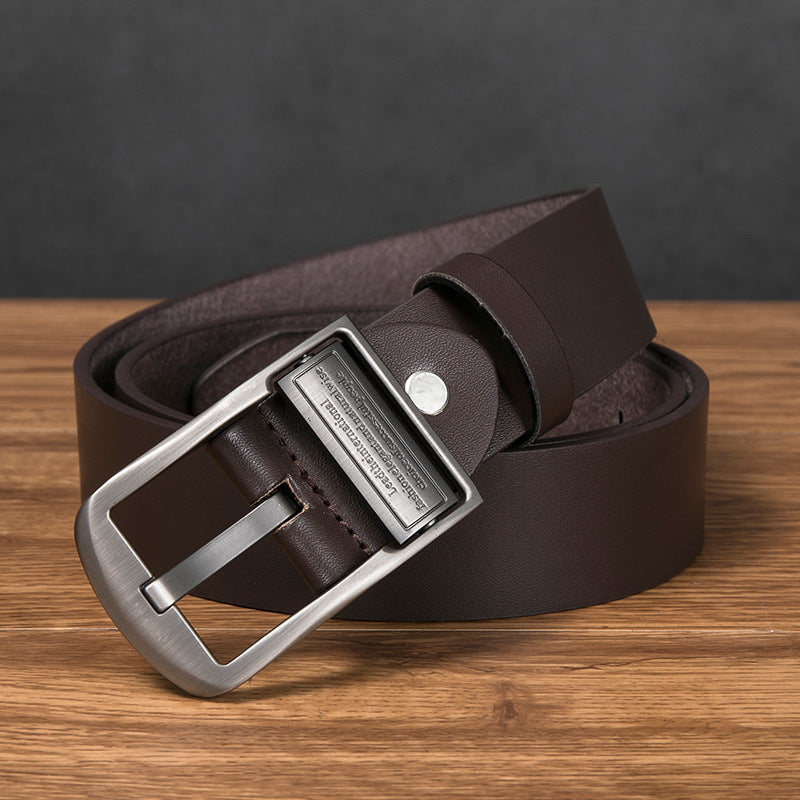 Men's Casual Retro Pants Belt PU Leather