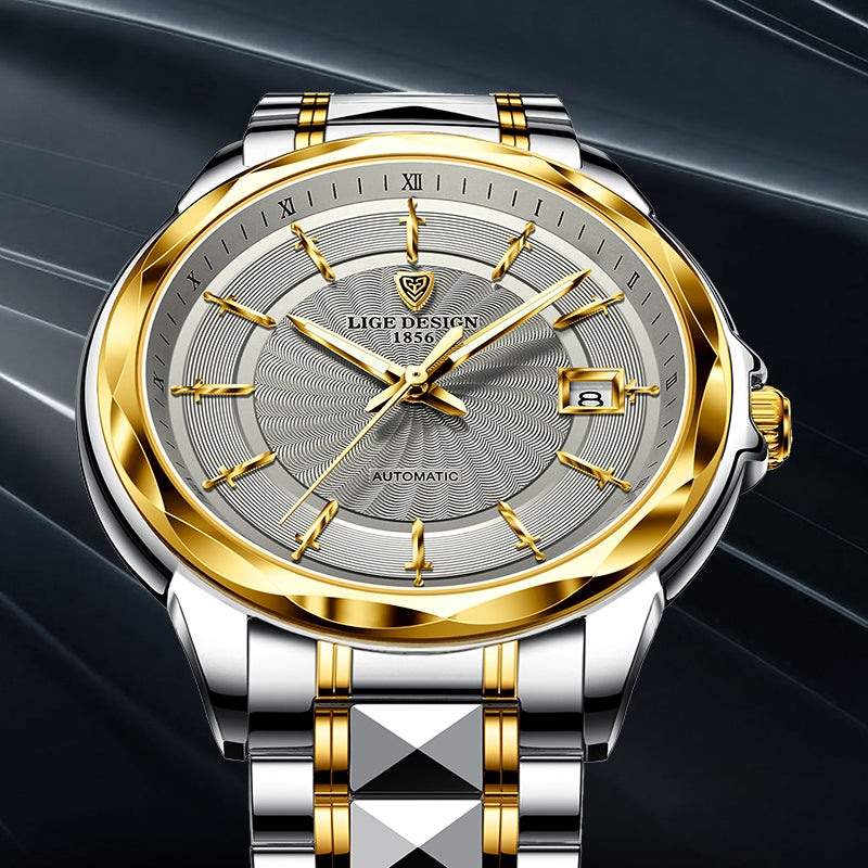 Lige New Tungsten Steel Watch Classic Business High-end Mechanical Watch