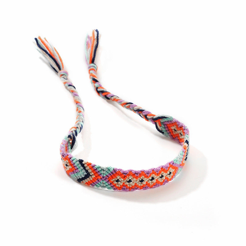 Retro Ethnic Style Woven Colorful Totem Jewelry