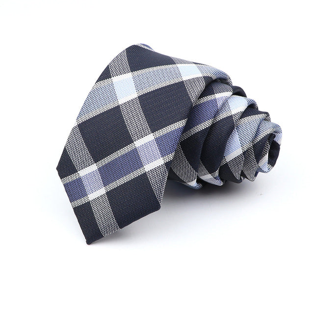 6cm Casual Ties For Men Skinny Tie Fashion Polyester Plaid