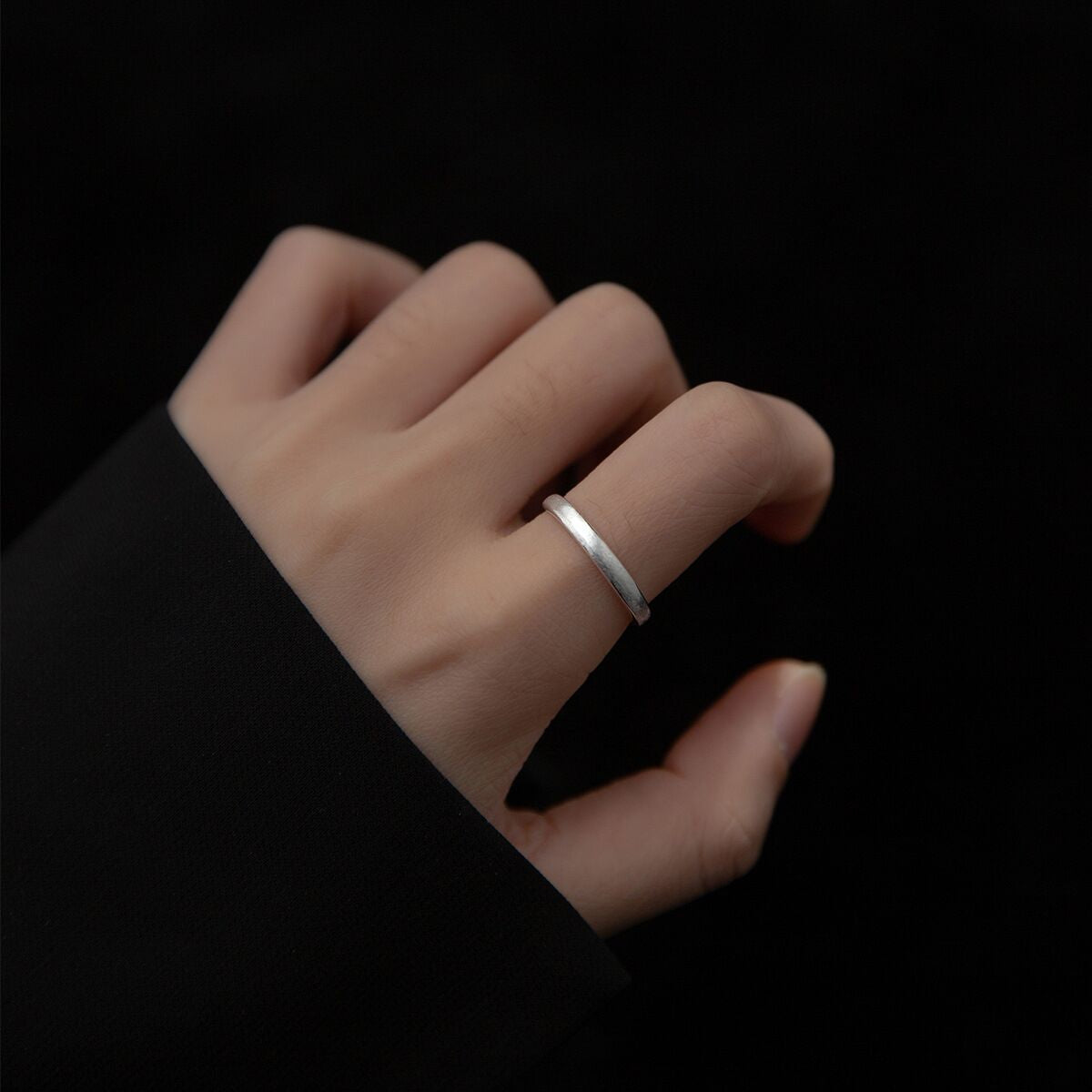 Korean Simple Creative Brushed Frosted Couple Ring