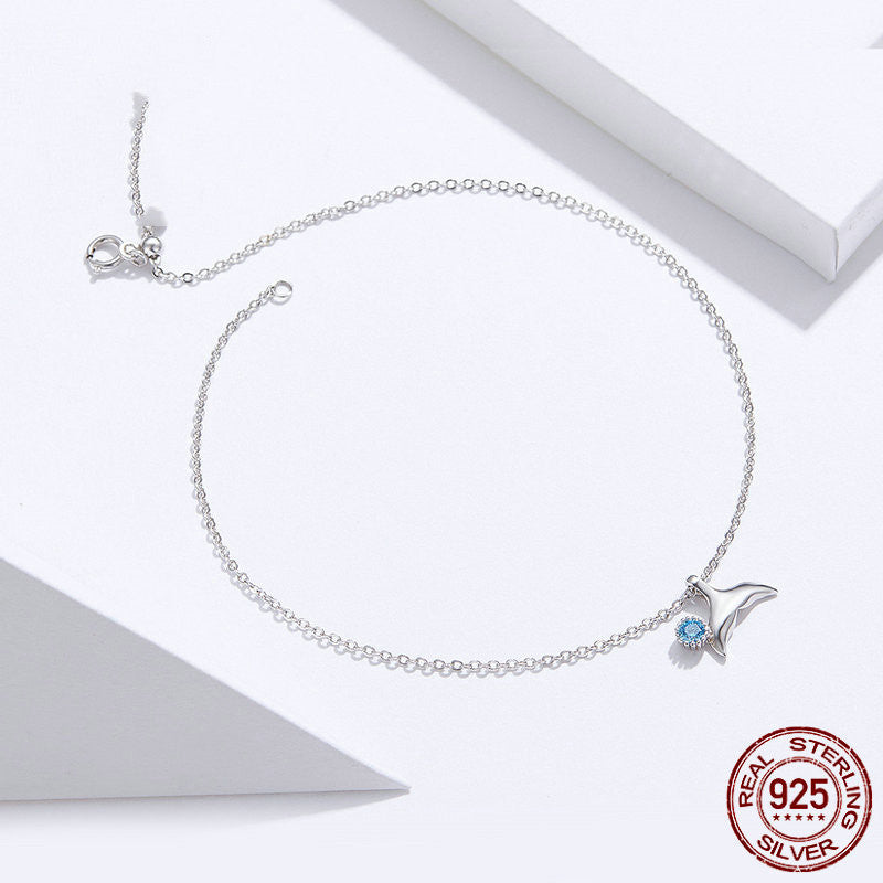 Popular Jewelry Fishtail Anklet Sterling Silver Fashion