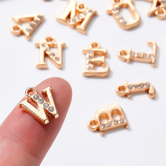 New Product Alloy Diamond-studded 26 Letter Pendant