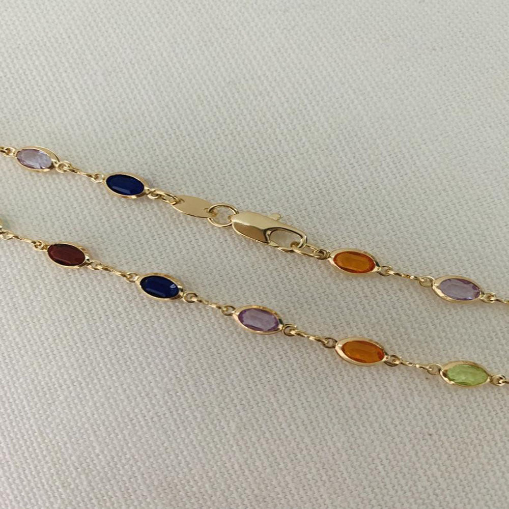 New Multicolor Micro Inlaid Rainbow Crystal Anklet